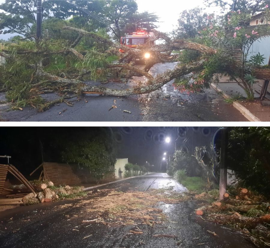 Vendaval atinge Triângulo Mineiro e provoca danos em Araxá